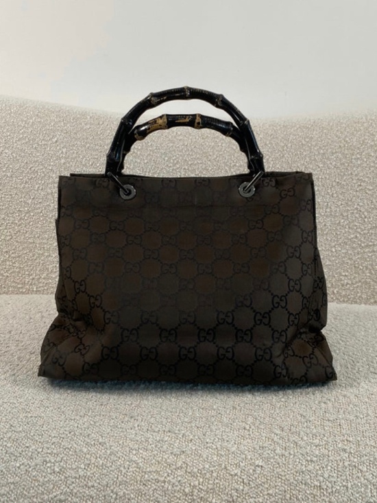 Gucci Handbags - Authentic Pre-Owned Gucci GG Monogram Bamboo Handle Tote Brown